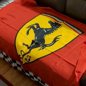 Ferrari Red and Yellow Emblem Banner